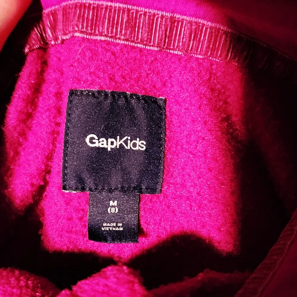 GAP Kids Magenta Fleece Hoodie Jacket